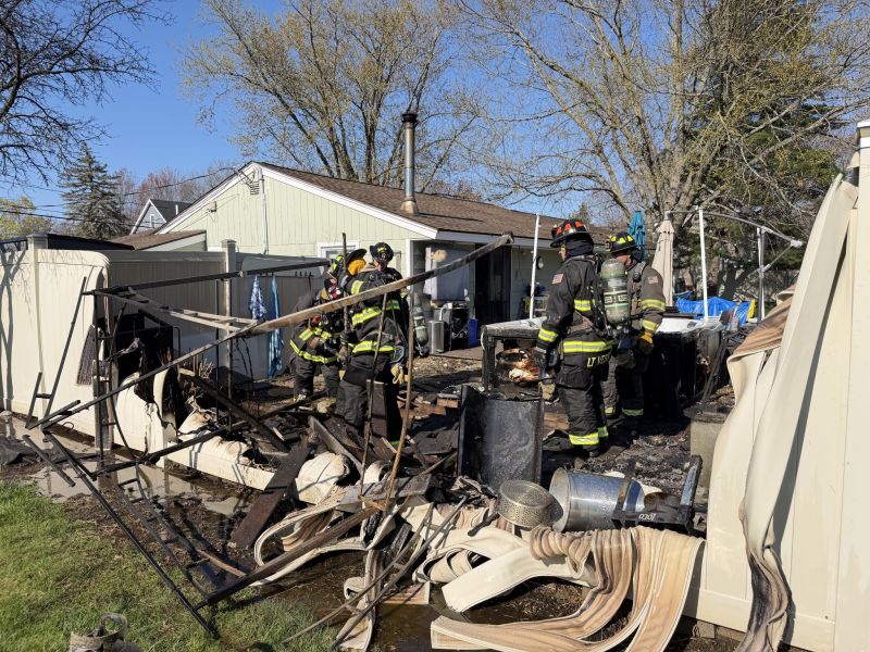 Image for the Tweet beginning: Gas grille explosion in Danvers,