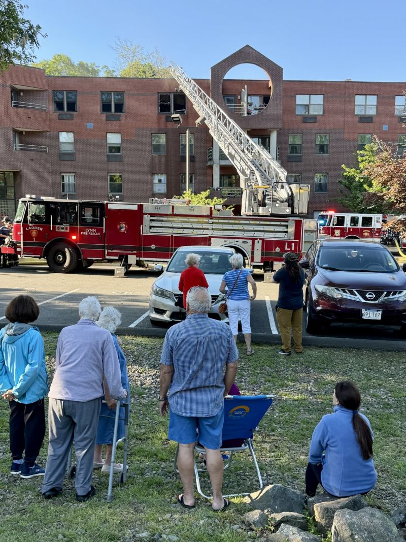 Image for the Tweet beginning: This morning’s fire in Swampscott