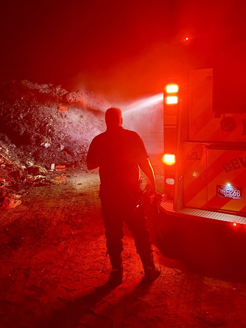 Image for the Tweet beginning: Early morning smoldering at the