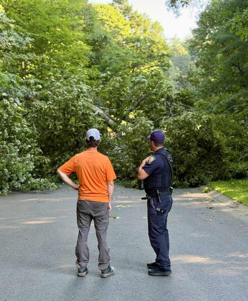 Image for the Tweet beginning: Road block in Virginia Place